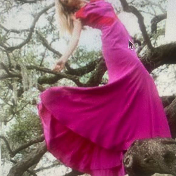 AUTHENTIC BIBHU MOHAPATRA BEAUTIFUL PINK SILK GOWN RUNWAY RED CARPET - Picture 6 of 6